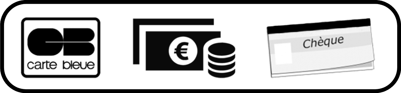 Paiement CB / Espèces / Chèque